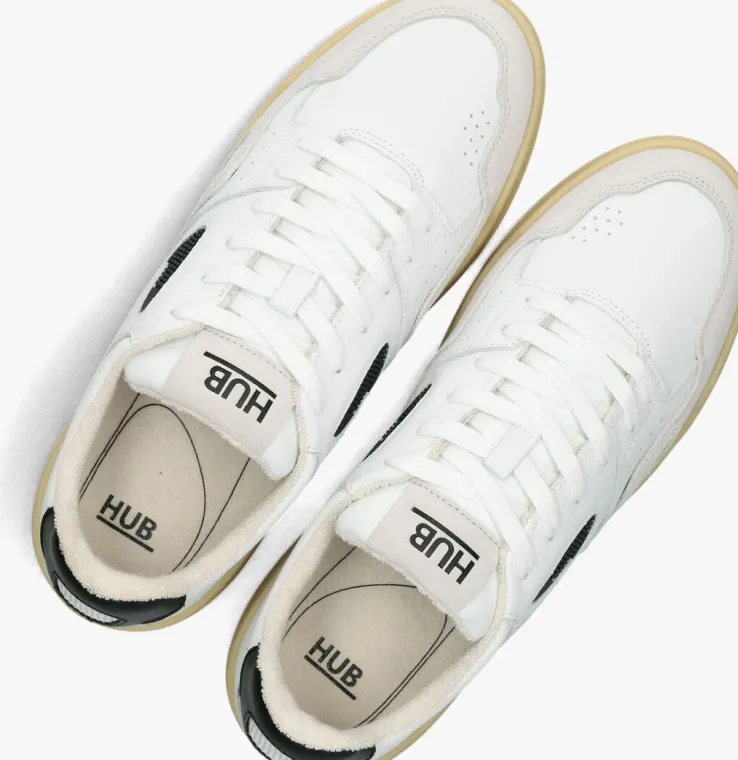 witte hub lage sneakers matchpoint