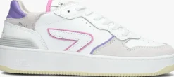 witte hub lage sneakers smash