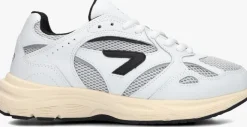 witte hub lage sneakers shift