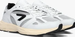 witte hub lage sneakers shift