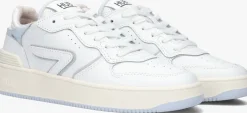 witte hub lage sneakers smash