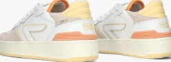 witte hub lage sneakers smash