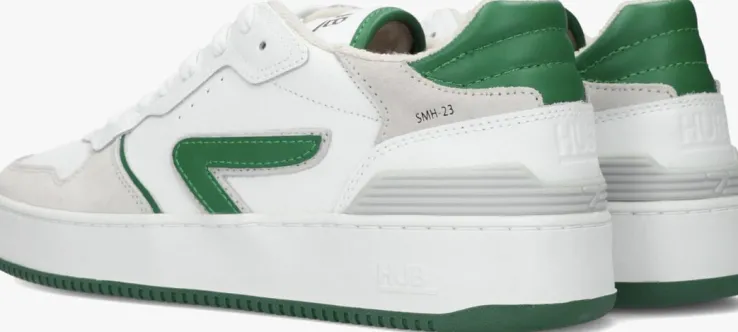 witte hub lage sneakers smash heren