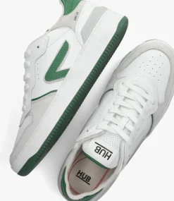 witte hub lage sneakers smash heren