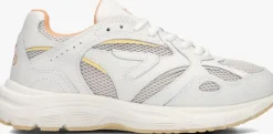 witte hub lage sneakers shift
