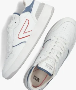 witte hub lage sneakers smash heren