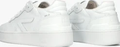 witte hub lage sneakers smash