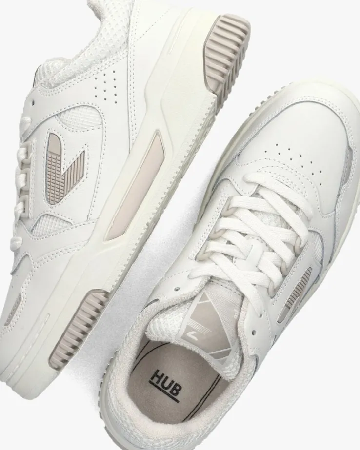 witte hub lage sneakers thrill