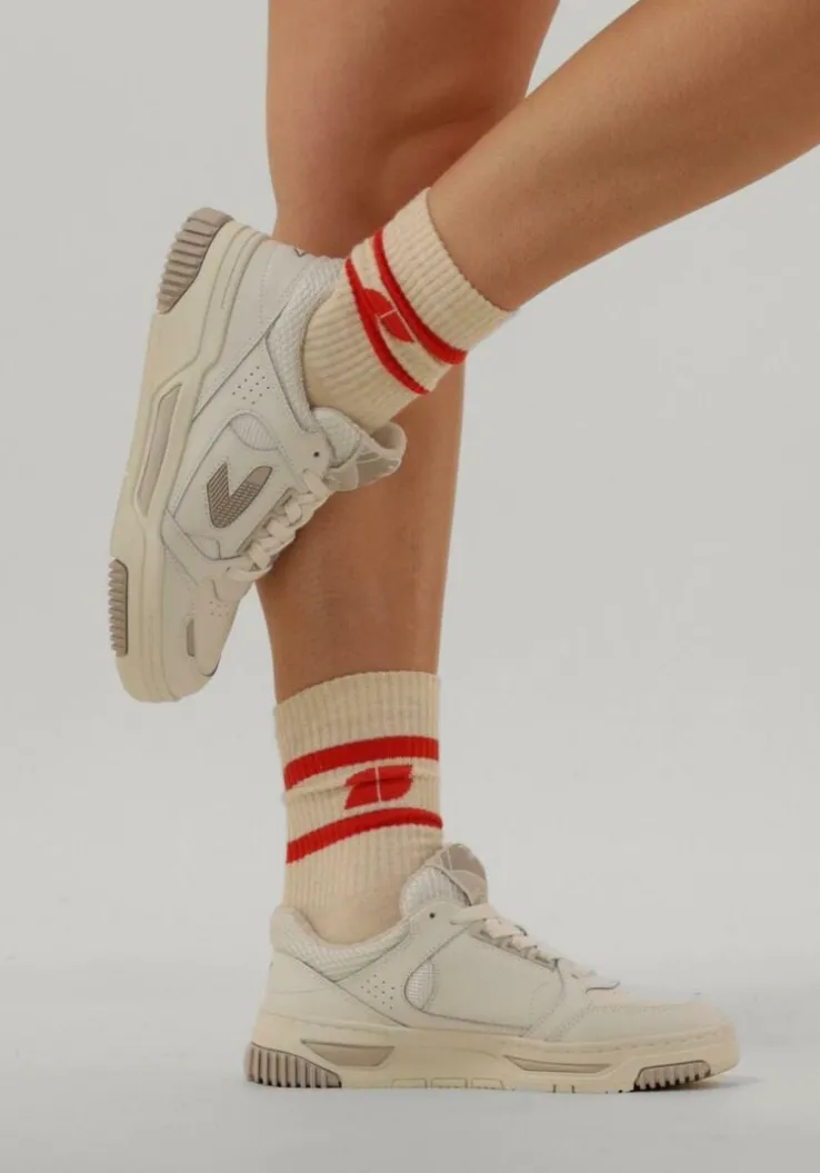 witte hub lage sneakers thrill