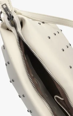 witte hvisk schoudertas gil metal