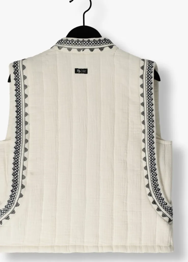 witte indian blue jeans gilet sleeveless embroidery vest