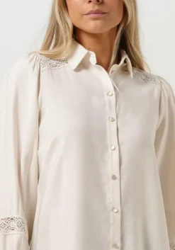 witte jansen amsterdam blouses w754 blouse lace details and long puffsleeves