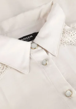 witte jansen amsterdam blouses w754 blouse lace details and long puffsleeves