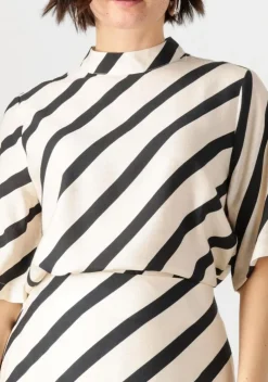 witte jansen amsterdam blouses teddie blouse bs 116 short sleeve high neck