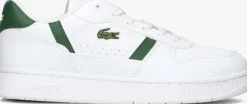 witte lacoste lage sneakers t-clip