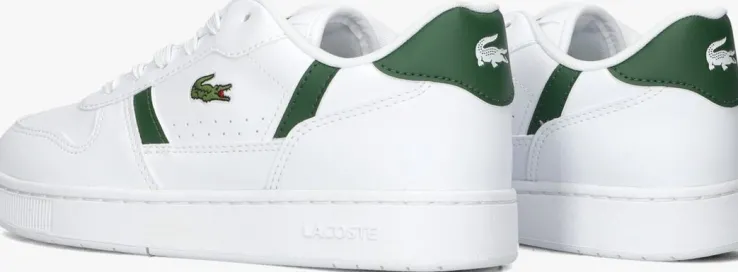 witte lacoste lage sneakers t-clip