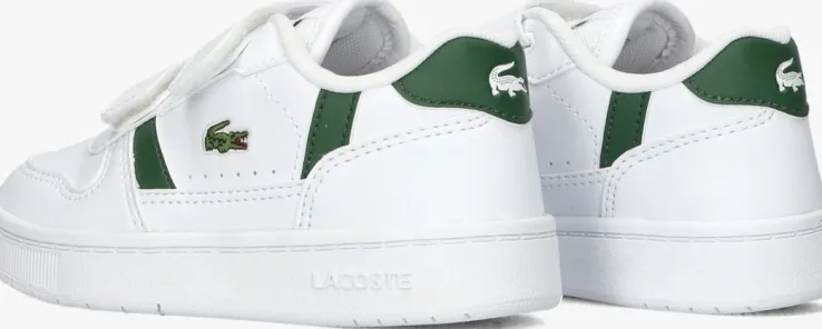 witte lacoste lage sneakers t-clip