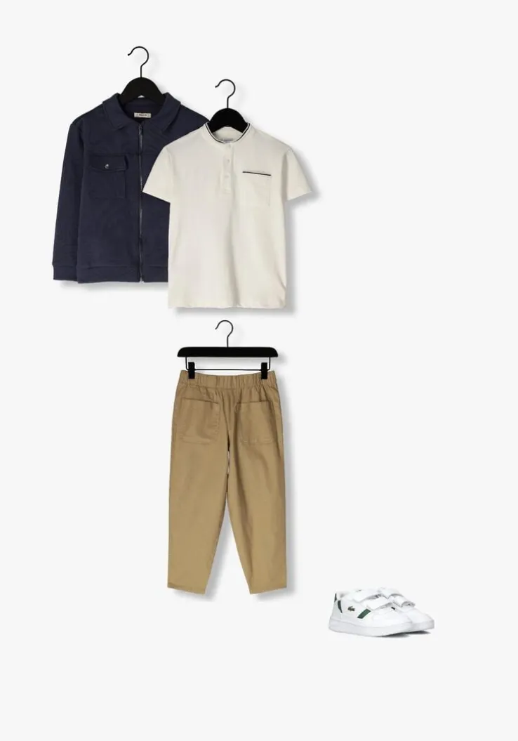 witte lacoste lage sneakers t-clip