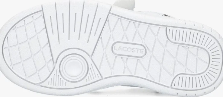 witte lacoste lage sneakers t-clip