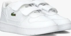 witte lacoste lage sneakers t-clip