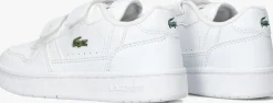witte lacoste lage sneakers t-clip
