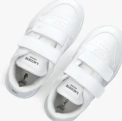 witte lacoste lage sneakers t-clip