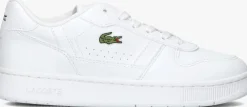 witte lacoste lage sneakers t-clip