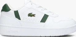 witte lacoste lage sneakers t-clip