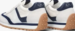 witte lauren ralph lauren lage sneakers dani low top lace