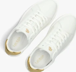 witte lauren ralph lauren lage sneakers ainsley low top lace