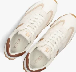witte lauren ralph lauren lage sneakers dani low top lace