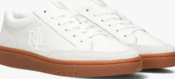 witte lauren ralph lauren lage sneakers hailey 6 low top lace