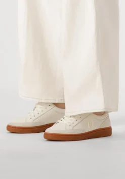 witte lauren ralph lauren lage sneakers hailey 6 low top lace