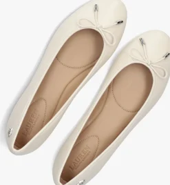 witte lauren ralph lauren ballerina's jayna flats ballet