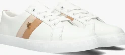 witte lauren ralph lauren lage sneakers janson ii low top lace