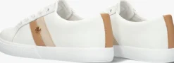 witte lauren ralph lauren lage sneakers janson ii low top lace