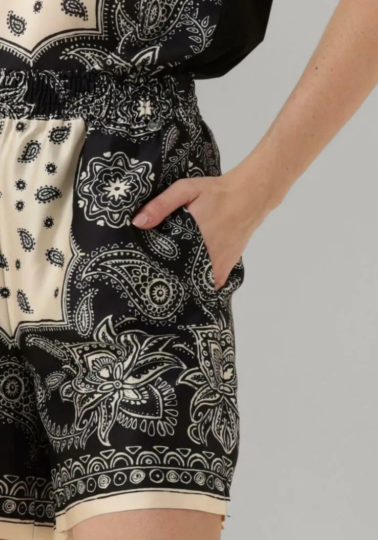 witte liu jo broeken printed twill pants