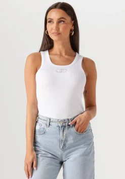 witte liu jo top 3.0 t-shirt moda s/m