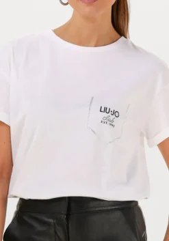 witte liu jo t-shirt ecs t-shirt moda m/c