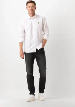 witte lyle & scott casual overhemd long sleeve poplin