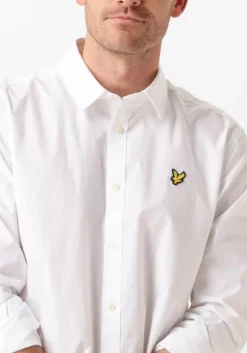 witte lyle & scott casual overhemd long sleeve poplin