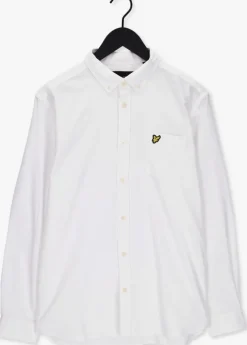 witte lyle & scott casual overhemd regular fit light weight oxford shirt