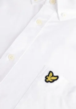 witte lyle & scott casual overhemd regular fit light weight oxford shirt