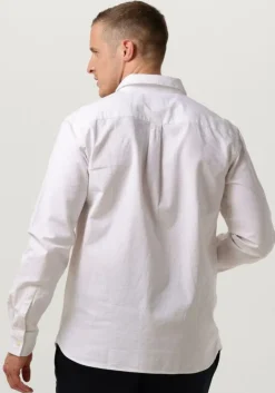 witte lyle & scott casual overhemd cotton linen button down shirt