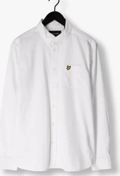 witte lyle & scott casual overhemd cotton linen button down shirt