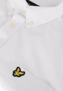 witte lyle & scott casual overhemd cotton linen button down shirt