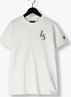witte lyle & scott t-shirt ls monogram print t-shirt