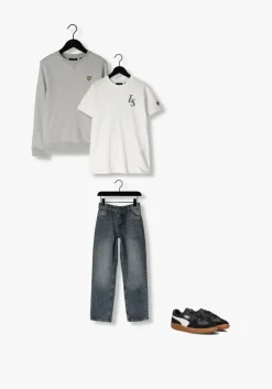 witte lyle & scott t-shirt ls monogram print t-shirt