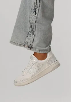 witte michael kors lage sneakers rebel lace up