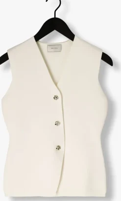 witte neo noir gilet sway smooth knit waistcoat